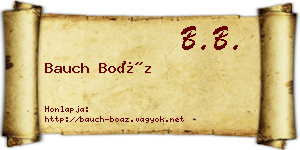 Bauch Boáz névjegykártya